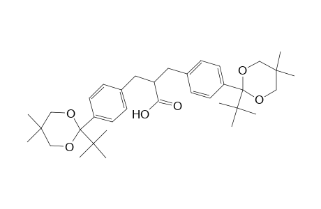 p-(2-tert-BUTYL-5,5-DIMETHYL-m-DIOXAN-2-YL)-alpha-[p-(2-tert-BUTYL-5,5-DIMETHYL-m-DIOXAN-2-YL)BENZYL]HYDROCINNAMIC ACID