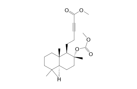 (+)Methyl 8.alpha.-[(methoxycarbonyl)oxy]-16-norlabd-13-yn-15-oate