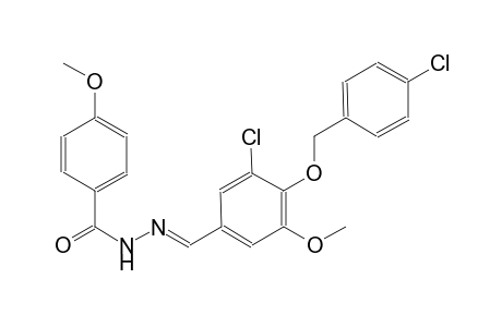 N'-((E)-{3-chloro-4-[(4-chlorobenzyl)oxy]-5-methoxyphenyl}methylidene)-4-methoxybenzohydrazide