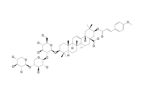 VERBESINOSIDE_E;21-E-PARA-METHOXYCINNAMOYL-15-ALPHA,27-CYCLOOLEAN-12-EN9XOIC_ACID_3-O-BETA-XYLOPYRANOSYL-(1->4)-BETA-D-