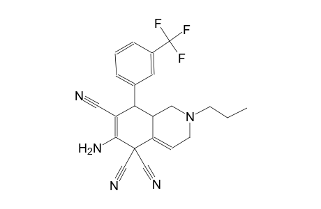 6-amino-2-propyl-8-[3-(trifluoromethyl)phenyl]-2,3,8,8a-tetrahydro-5,5,7(1H)-isoquinolinetricarbonitrile