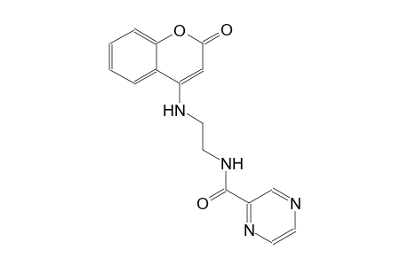 2-pyrazinecarboxamide, N-[2-[(2-oxo-2H-1-benzopyran-4-yl)amino]ethyl]-