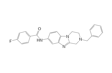 Benzamide, 4-fluoro-N-[1,2,3,4-tetrahydro-2-(phenylmethyl)pyrazino[1,2-a][1,3]benzimidazol-8-yl]-