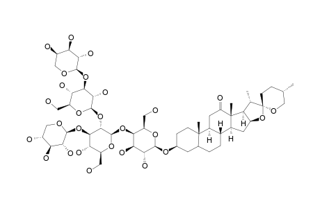 (25R)-3-BETA-[(O-ALPHA-L-ARABINOPYRANOSYL-(1->3)-BETA-D-GLUCOPYRANOSYL-(1->2)-O-[BETA-D-XYLOPYRANOSYL-(1->3)]-O-BETA-D-GLUCOPYRANOSYL-(1->4)-BETA-D