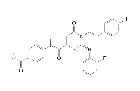 benzoic acid, 4-[[[(2Z)-3-[2-(4-fluorophenyl)ethyl]-2-[(2-fluorophenyl)imino]tetrahydro-4-oxo-2H-1,3-thiazin-6-yl]carbonyl]amino]-, methyl ester