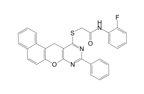 Acetamide, N-(2-fluorophenyl)-2-[(9-phenyl-12H-naphtho[1',2':5,6]pyrano[2,3-d]pyrimidin-11-yl)thio]-