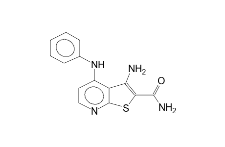 2-carbamoyl-3-amino-4-anilinothieno[2,3-b]pyridine