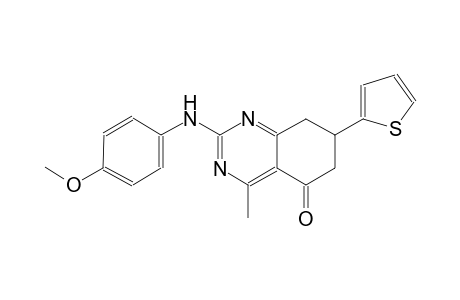 5(6H)-quinazolinone, 7,8-dihydro-2-[(4-methoxyphenyl)amino]-4-methyl-7-(2-thienyl)-