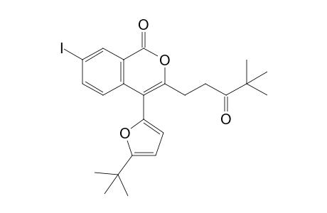 4-(5-tert-butyl-2-furanyl)-3-(4,4-dimethyl-3-oxopentyl)-7-iodo-2-benzopyran-1-one