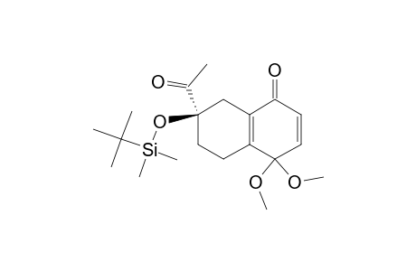 1(4H)-Naphthalenone, 7-acetyl-7-[[(1,1-dimethylethyl)dimethylsilyl]o xy]-5,6,7,8-tetrahydro-4,4-dimethoxy-, (R)-