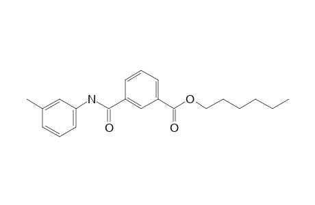 Isophthalic acid, monoamide, N-(3-methylphenyl)-, hexyl ester