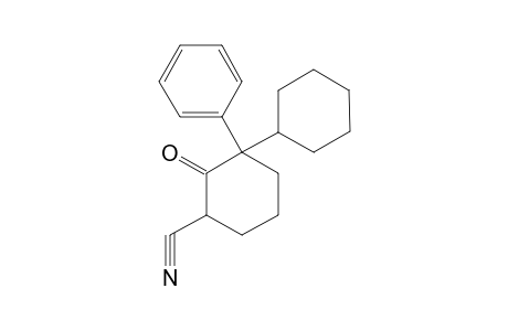 3-cyclohexyl-2-oxo-3-phenylcyclohexanecarbonitrile