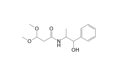 N-[2'-Hydroxy-1'-methyl-2'-phenylethyl]-3,3-dimethoxypropanamide