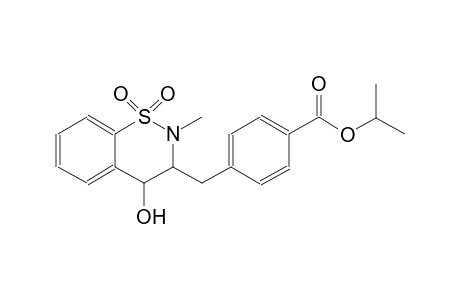 benzoic acid, 4-[(3,4-dihydro-4-hydroxy-2-methyl-1,1-dioxido-2H-1,2-benzothiazin-3-yl)methyl]-, 1-methylethyl ester