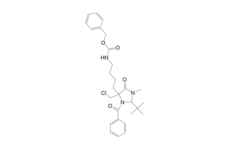 Imidazolidin-5-one, 1-methyl-2-t-butyl-3-benzoyl-4-chloromethyl-4-[4-(benzyloxycarbonylamino)butyl]-
