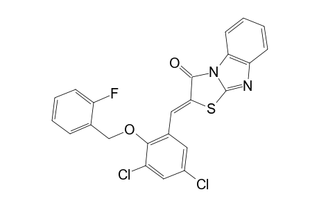 (2Z)-2-[3,5-dichloro-2-(2-fluorobenzyl)oxy-benzylidene]thiazolo[3,2-a]benzimidazol-1-one