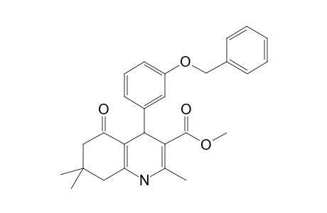 2,7,7-Trimethyl-5-oxo-4-(3-phenylmethoxyphenyl)-1,4,6,8-tetrahydroquinoline-3-carboxylic acid methyl ester