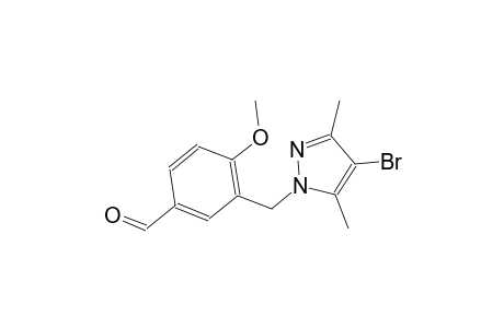 3-[(4-bromo-3,5-dimethyl-1H-pyrazol-1-yl)methyl]-4-methoxybenzaldehyde