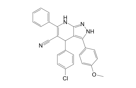4-(4-CHLOROPHENYL)-5-CYANO-4,7-DIHYDRO-3-(4-METHOXYPHENYL)-6-PHENYL-2H-PYRAZOLO-[3,4-B]-PYRIDINE