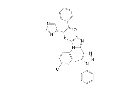 2-(4-(4-chlorophenyl)-5-(5-methyl-1-phenyl-1H-1,2,3-triazol-4-yl)-4H-1,2,4-triazol-3-ylthio)-1-phenyl-2-(1H-1,2,4-triazol-1-yl)ethanone