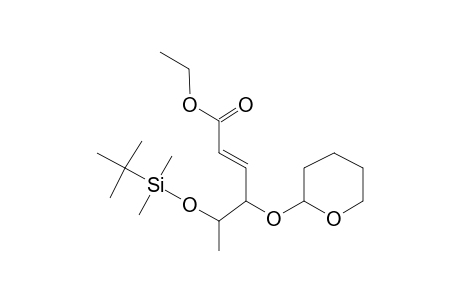 Ethyl (4R*,5R*)-(E)-4-(2'-tetrahydropyranyl)oxy-5-(tert-butyldimethylsilyl)oxy-2-hexenoate