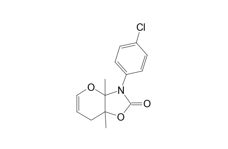 3-(4-Chlorophenyl)-3a,7a-dimethyl-3,3a,7,7a-tetrahydro-2H-pyrano[2,3-d]oxazol-2-one