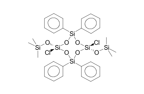 CIS-1,5-BIS(TRIMETHYLSILYLOXY)-1,5-DICHLORO-3,3,7,7-TETRAPHENYLCYCLOTETRASILOXANE