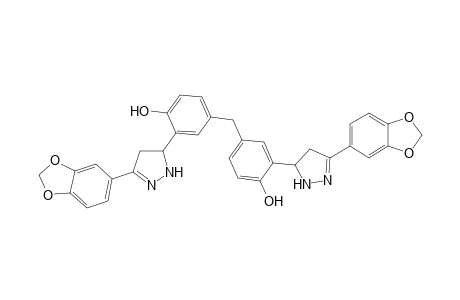 4,4'-Methylenebis[2-(3-(1,3-benzodioxol-5-yl)-4,5-dihydro-1H-pyrazol-5-yl)phenol]