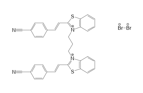 (E,E')-3,3'-Trimethylene-bis[2'-(4"-cyanostyryl)benzothiazol-3'-ium]-dibromide