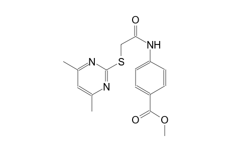 benzoic acid, 4-[[[(4,6-dimethyl-2-pyrimidinyl)thio]acetyl]amino]-, methyl ester