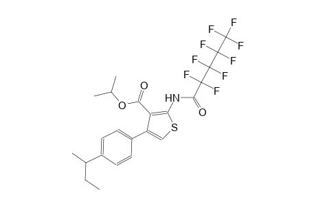 isopropyl 4-(4-sec-butylphenyl)-2-[(2,2,3,3,4,4,5,5,5-nonafluoropentanoyl)amino]-3-thiophenecarboxylate