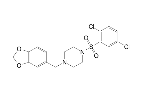 1-(1,3-Benzodioxol-5-ylmethyl)-4-[(2,5-dichlorophenyl)sulfonyl]piperazine