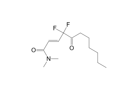 (E)-4,4-bis(fluoranyl)-N,N-dimethyl-5-oxidanylidene-undec-2-enamide