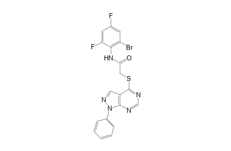 N-(2-bromo-4,6-difluorophenyl)-2-[(1-phenyl-1H-pyrazolo[3,4-d]pyrimidin-4-yl)sulfanyl]acetamide