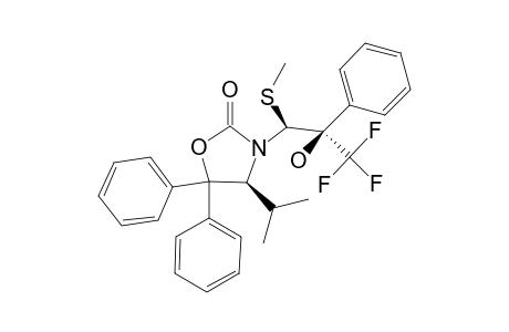 (S)-4-ISOPROPYL-5,5-DIPHENYL-3-[(1S,2R)-3,3,3-TRIFLUORO-2-HYDROXY-1-METHYLSULFANYL-2-PHENYLPROPYL]-OXAZOLIDIN-2-ONE