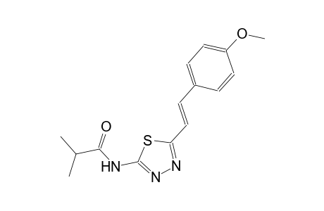 N-{5-[(E)-2-(4-methoxyphenyl)ethenyl]-1,3,4-thiadiazol-2-yl}-2-methylpropanamide