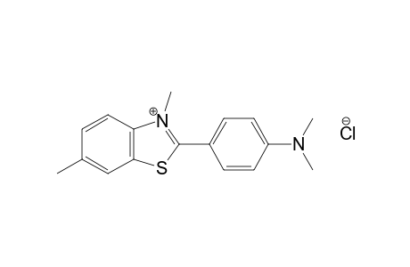 3,6-dimethyl-2-[p-(dimethylamino)phenyl]benzpthiazolium chloride