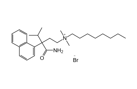 [3-CARBAMOYL-4-METHYL-3-(1-NAPHTHYL)PENTYL]DIMETHYLOCTYLAMMONIUM BROMIDE