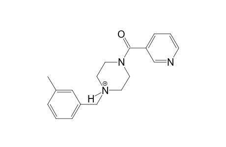 1-(3-Methylbenzyl)-4-(3-pyridinylcarbonyl)piperazin-1-ium