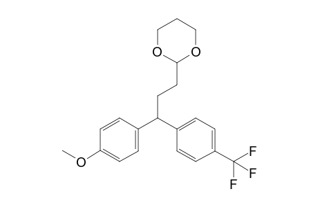 2-(3-(4-methoxyphenyl)-3-(4-(trifluoromethyl)phenyl)propyl)-1,3-dioxane