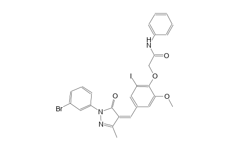 2-(4-{(Z)-[1-(3-bromophenyl)-3-methyl-5-oxo-1,5-dihydro-4H-pyrazol-4-ylidene]methyl}-2-iodo-6-methoxyphenoxy)-N-phenylacetamide