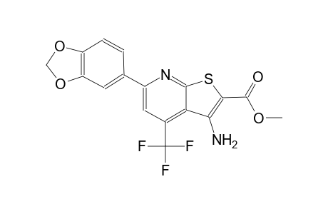 methyl 3-amino-6-(1,3-benzodioxol-5-yl)-4-(trifluoromethyl)thieno[2,3-b]pyridine-2-carboxylate