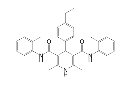 4-(4-Ethylphenyl)-2,6-dimethyl-3,5-bis-N-(2-methylphenyl)-carbamoyl-1,4-dihydropyridine