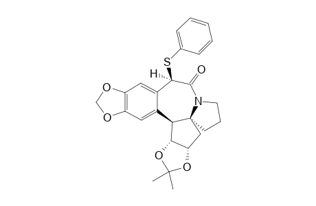 (3A-ALPHA,4AS*,10-BETA,15B-BETA,15C-ALPHA)-(+/-)-10-PHENYLTHIO-3A,6,7,10,15B,15C-HEXAHYDRO-2,2-DIMETHYL-5H-[1,3]-DIOXOLO-[4,5-H]-1,3-DIOXOLO-