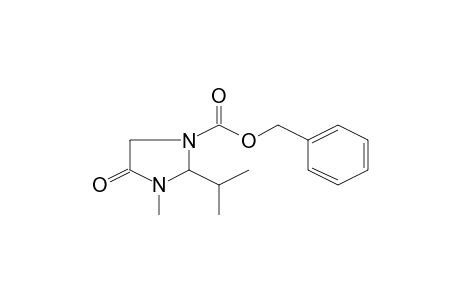 2-Isopropyl-3-methyl-4-oxoimidazolidine-1-carboxylic acid, benzyl ester