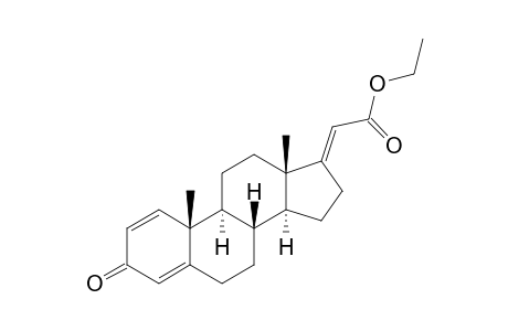 Ethyl (E)-3-oxopregna-1,4,17(20)-trien-21-oate