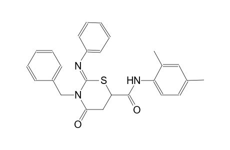 (2Z)-3-benzyl-N-(2,4-dimethylphenyl)-4-oxo-2-(phenylimino)tetrahydro-2H-1,3-thiazine-6-carboxamide