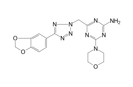 4-[[5-(1,3-benzodioxol-5-yl)-1,2,3,4-tetrazol-2-yl]methyl]-6-morpholin-4-yl-1,3,5-triazin-2-amine