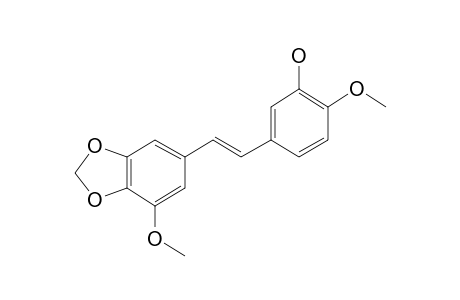 2-Methoxy-5-[2-(7-methoxy-2H-1,3-benzodioxol-5-yl)ethenyl]phenol