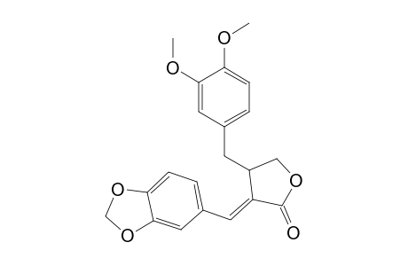3(E)-[3,4-(Methylenedioxy)benzylidene]-4-(3,4-dimethoxybenzyl)-.gamma.-butyrolactone